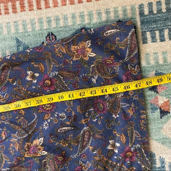Vintage 80s 90s paisley corduroy sleeveless maxi dress - Picture 5 of 5